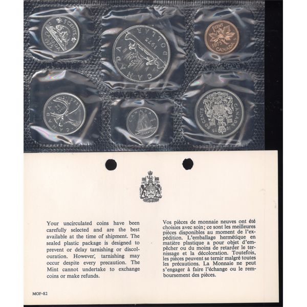 1975 CANADA MINT 6 COIN SET