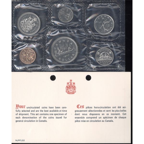 1977 CANADA MINT 6 COIN SET