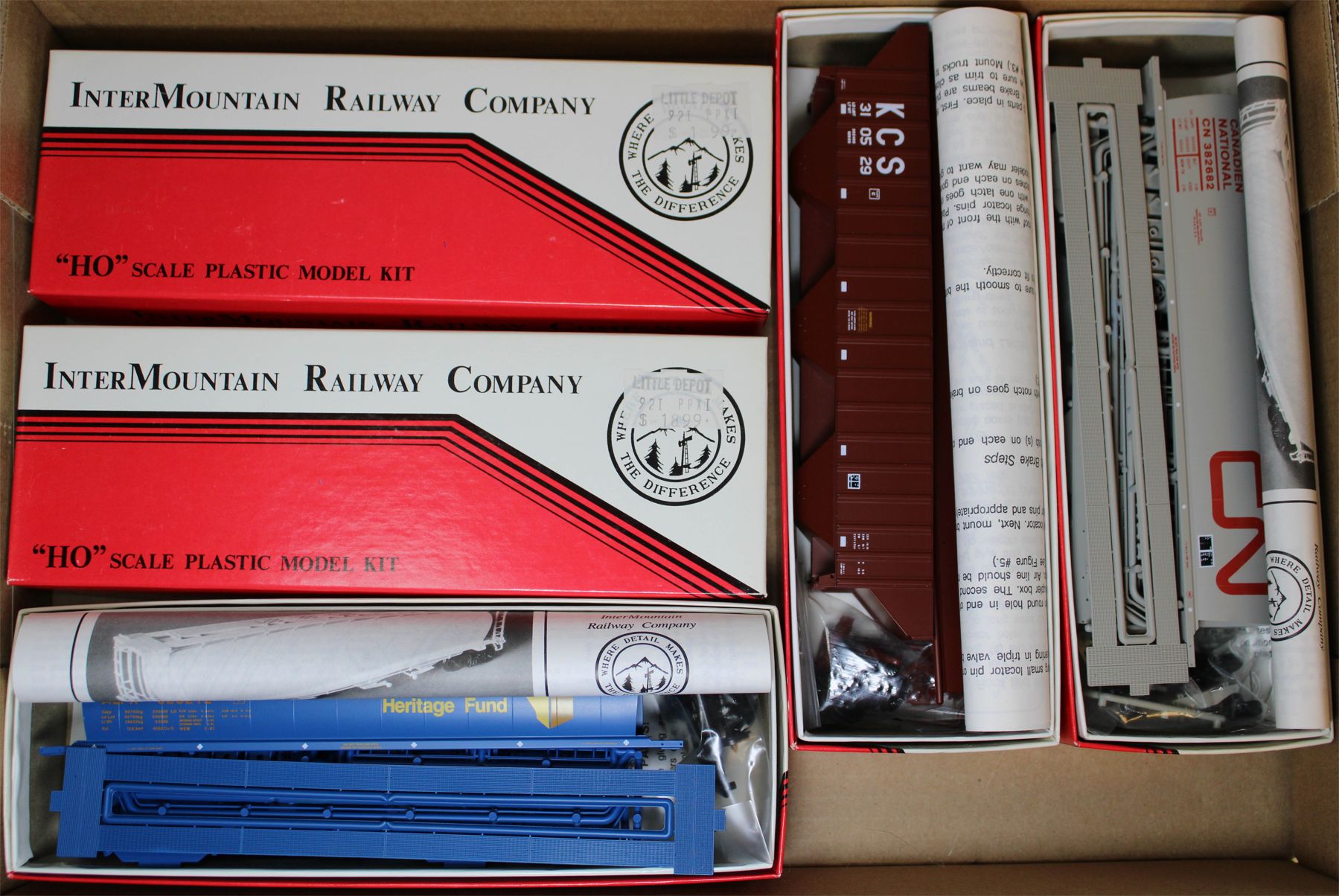 5 INTERMOUNTAIN RAILWAY CO. HO MODEL KITS CN ETC.