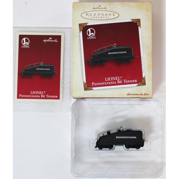 LIONEL PENNSYLVANIA B6 TENDER KEEPSAKE ORNAMENT BY HALLMARK