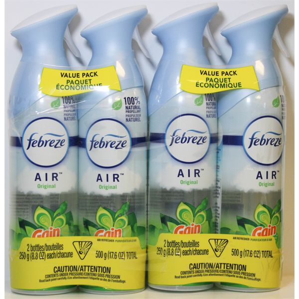 LOT OF 4 FEBREZE AIR ORIGINAL 8.8OZ BOTTLES