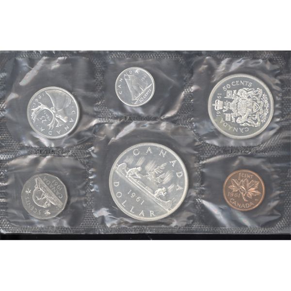 1961 SPECIMEN CANADA SILVER 6 COIN SET