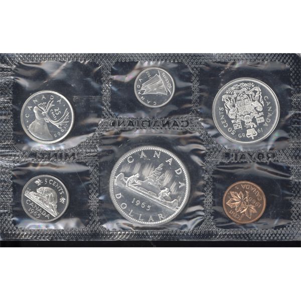 1965 SPECIMEN CANADA SILVER 6 COIN SET