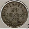Image 1 : 1917 NEWFOUNDLAND 25 CENTS SILVER COIN