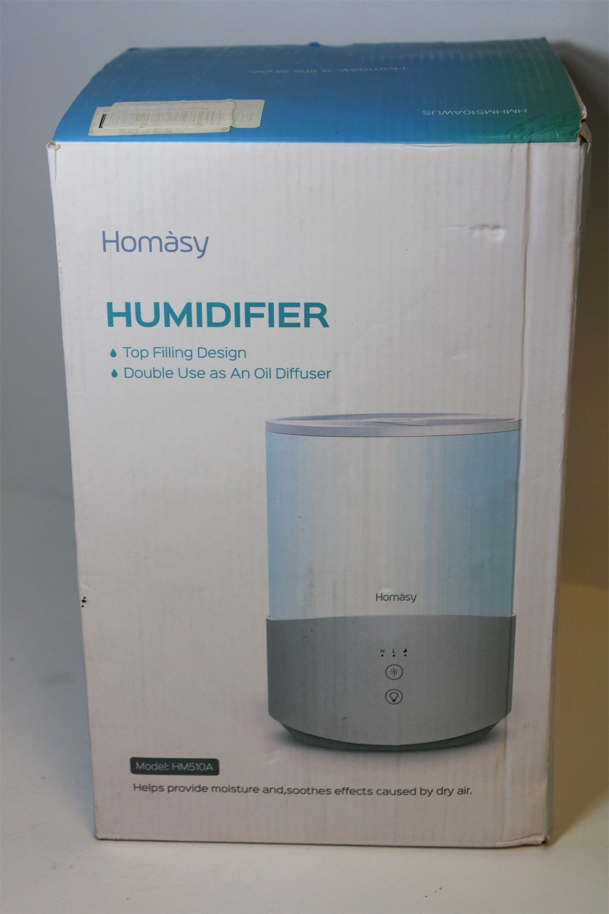 Homasy Cool Mist Humidifier, Top Fill, 2.5L Capacity Model HM510A