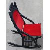 Image 1 : WOODEN BLACK FOLDING ROCKING CHAIR 