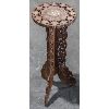 Image 1 : ORNATE WOODEN ROUND PEDESTAL PLANT STAND