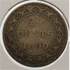 Image 1 : 1890 NEWFOUNDLAND 20 CENTS SILVER COIN
