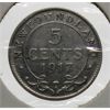 Image 1 : 1917 NEWFOUNDLAND 5 CENTS SILVER COIN