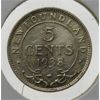 Image 1 : 1938 NEWFOUNDLAND 5 CENTS SILVER COIN