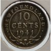 Image 1 : 1941 NEWFOUNDLAND 10 CENTS SILVER COIN