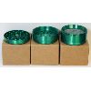 Image 1 : (QUANTITY OF 4) 3 NEW GREEN METAL GRINDERS