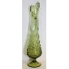 Image 1 : VINT. FENTON HOBNAIL COLONIAL GREEN ART GLASS VASE