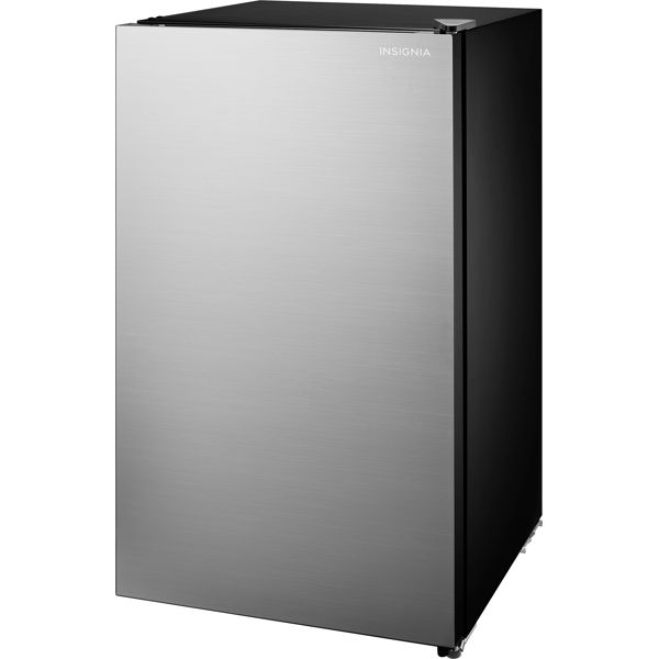 NEW INSIGNIA™ 4.4 CU. FT. MINI FRIDGE W/ GLASS DOOR GRAPHITE SILVER