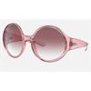Image 1 : RAY BAN TRANSPARENT PINK SLIM ROUND GLASSES. MSRP $198