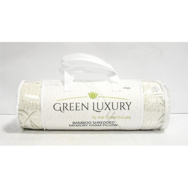 KING SIZE BAMBOO SHREDDED MEMORY FOAM PILLOW - MSRP $63.95