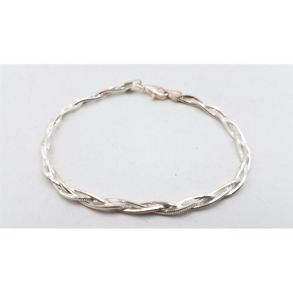 925 SILVER TRIPLE LINK 7" BRACELET 