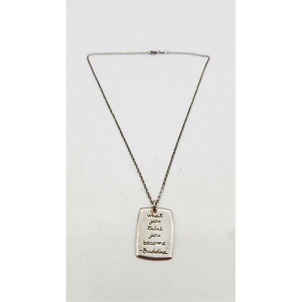 925 SILVER FAR FETCHED 'WHAT YOU THINK YOU BECOME' NECKLACE 