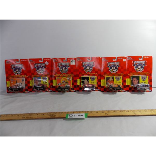 (6) 50th Anniversary Nascar Cars 1:64 scale