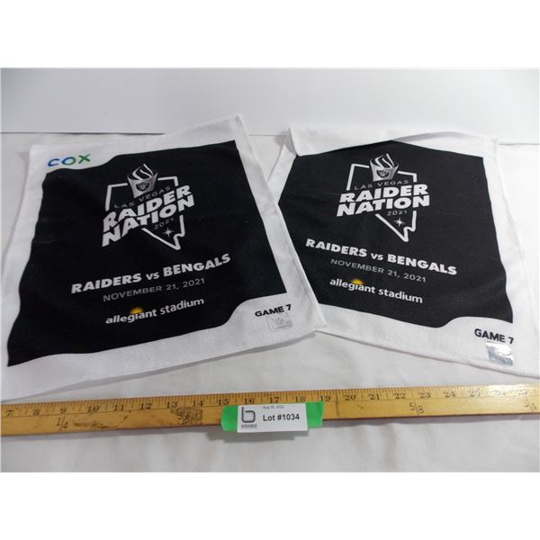 (2) Las Vegas Raiders Promo Towels-2021
