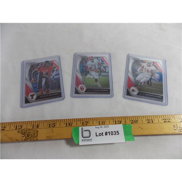 (3) 2021 Panini Prizm Draft Picks Cards-Patrick Mahomes II, Kyler Murray, Davante Adams