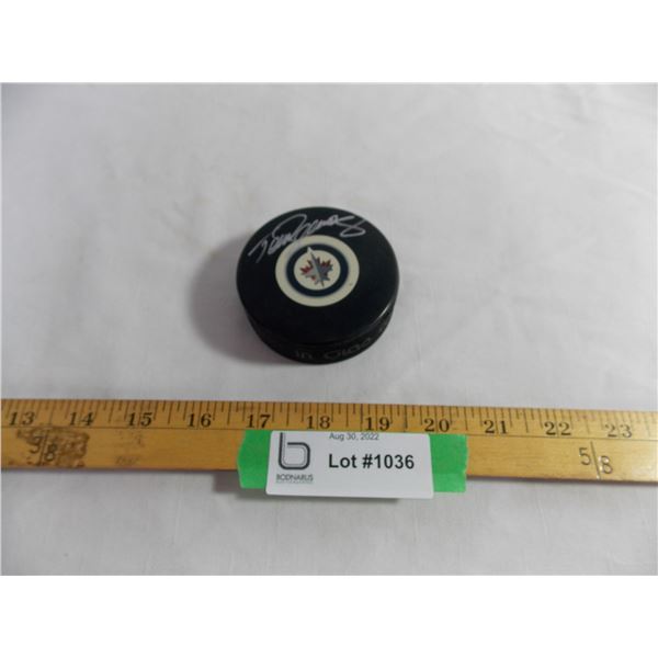 Signed Winnipeg Jets Puck