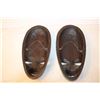 Image 3 : (2) Wooden Mask Wall Hangers