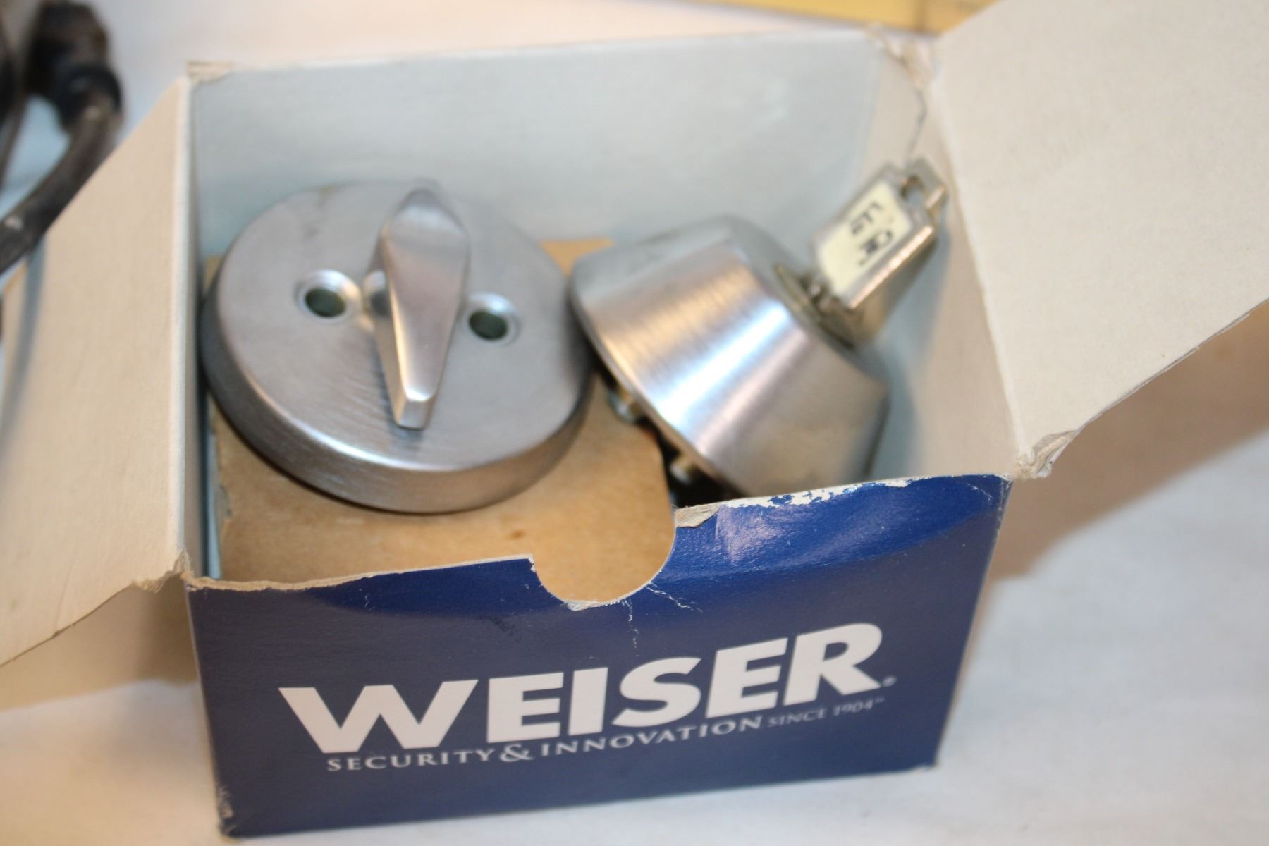 Energy Saver Clothesline, Deadbolt, Electrical Outlets, and Drill