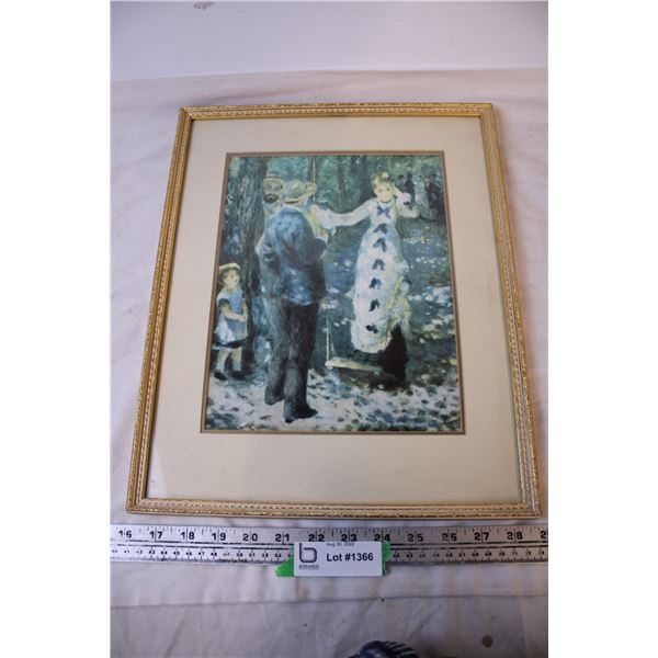 Framed Renoir Print (1876 the Swing)