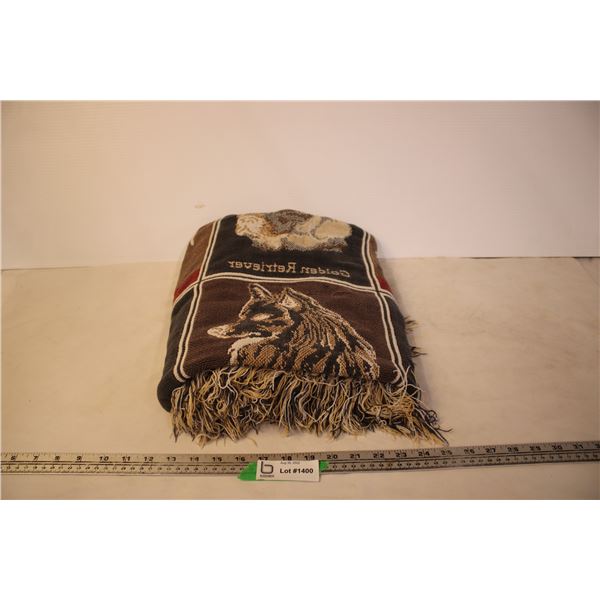 Throw Blanket w/ Dog Design