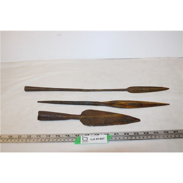 (3) African Spear Tips