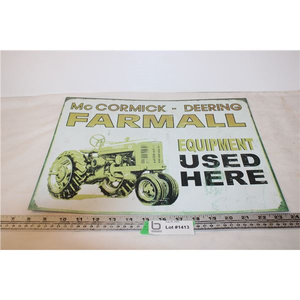 McCormick-Deering Tin Sign