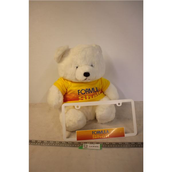 Formula Shell Bear and Licence Plate Frame