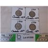 Image 1 : (2) 1950 and (2) 1951 Canadian Quarters