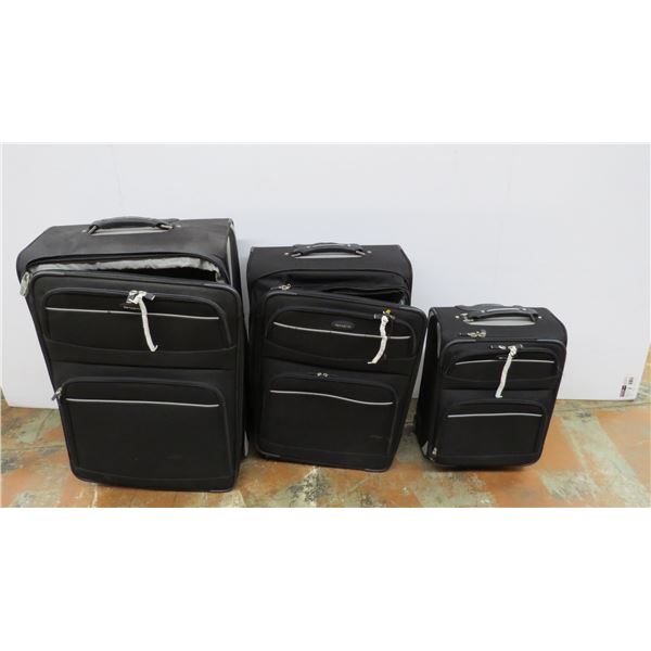 * (3) Small medium large Suitcases