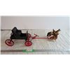 Image 1 : Plastic Horse toys and carriage with riders
