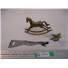 Image 1 : (2) Brass horses with cheers bottle opener