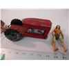 Image 3 : Louis Marx figure, tin tractor parts