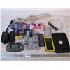 Image 1 : Box of remote controls,phone holders,video games,timer,jack,surge protector