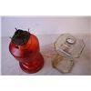 Image 4 : (2) Kerosene Lamps (One just Base, one Missing Chimney )