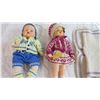 Image 2 : (2) Vintage Dolls with knitted blanket