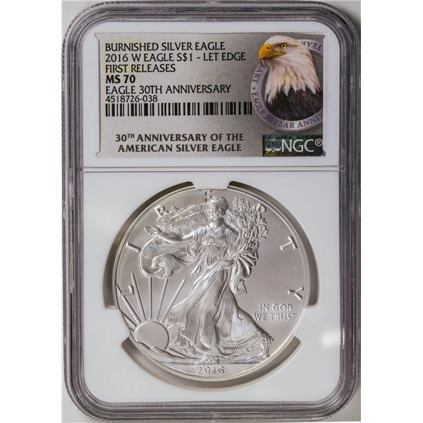2016-W American Silver Eagle .999 Fine Silver Dollar Coin NGC MS70
