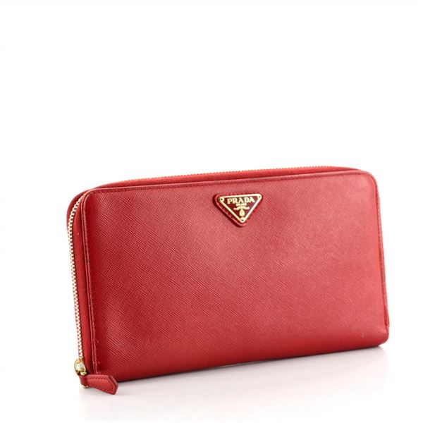 Prada Document Holder Wallet Saffiano Leather