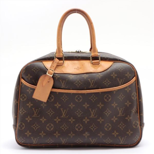 Louis Vuitton Brown Monogram Canvas Leather Deauville Doctor Bag