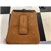 Image 2 : TAN LEATHER TANK POUCH 8"H X 2"W X 6"L