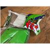 Image 8 : GROUP OF KAWASAKI DIRT BIKE PLASTICS (2 FRONT FENDERS, 2 AIR FILTER FOAMS,