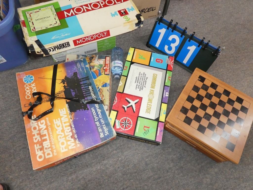 misc board games & wooden multigame set
