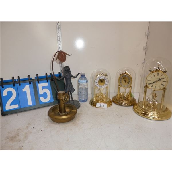 figurines & clocks in cloches