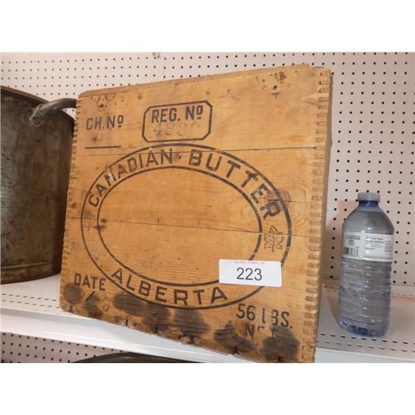 Canadian Butter, Alberta wooden crate