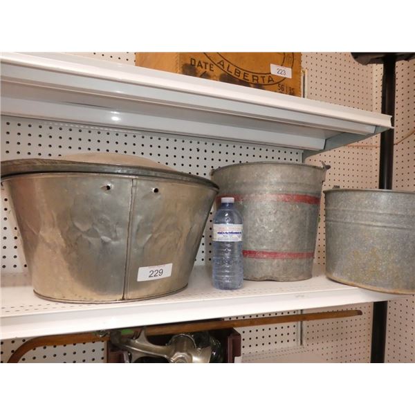 Vintage metal bread bowl